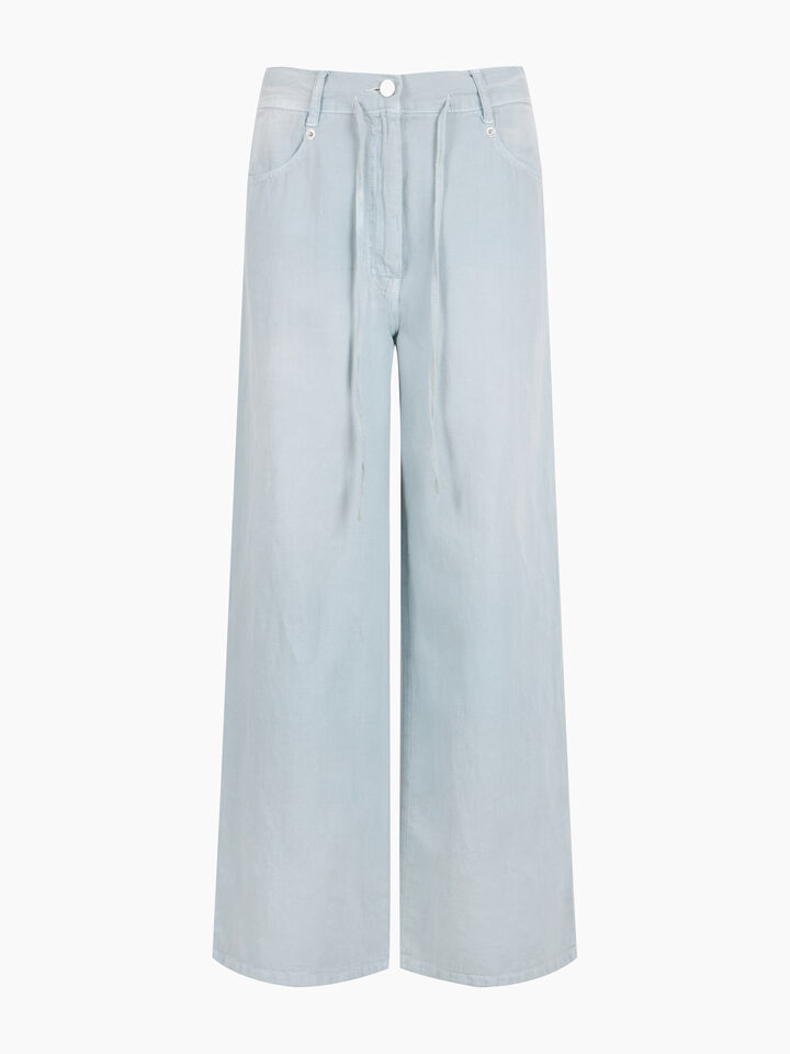 TROUSERS - Palazzo - Light Blue | Sisley K image number 1